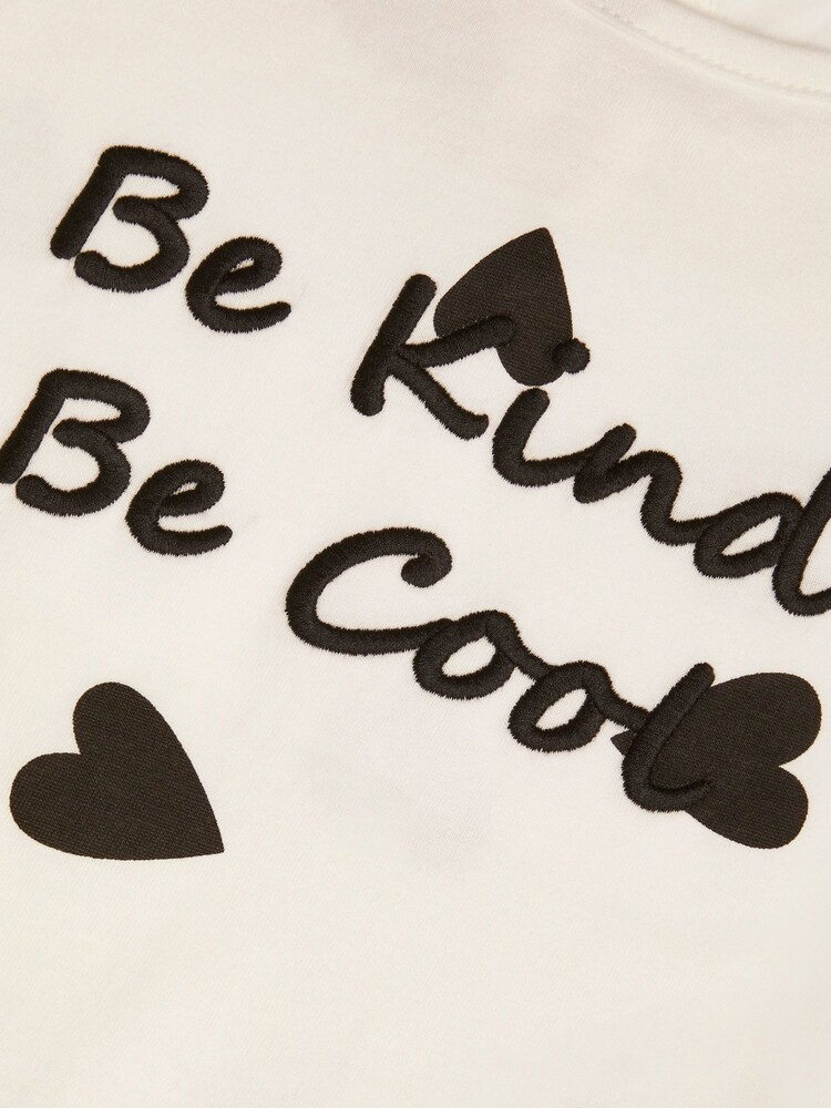 Monsoon Black 'Be Kind' Heart Jersey Set - Image 4 of 4