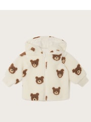 Monsoon Cream Cream Baby Fleece Bear Hoodie - Image 1 of 3