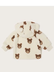 Monsoon Cream Cream Baby Fleece Bear Hoodie - Image 2 of 3