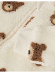 Monsoon Cream Cream Baby Fleece Bear Hoodie - Image 3 of 3