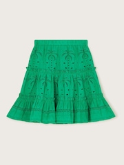 Monsoon Green Boutique Broderie Palm Skirt - Image 3 of 4