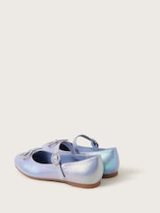 Monsoon Blue Diamante Bow Ballerina Flats - Image 3 of 3