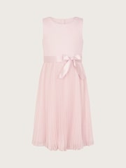 Monsoon Pink Sally Scuba Pleated Dress - Image 2 of 4