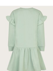 Monsoon Green 100% Cotton Unicorn Sweater Dress - Image 3 of 4