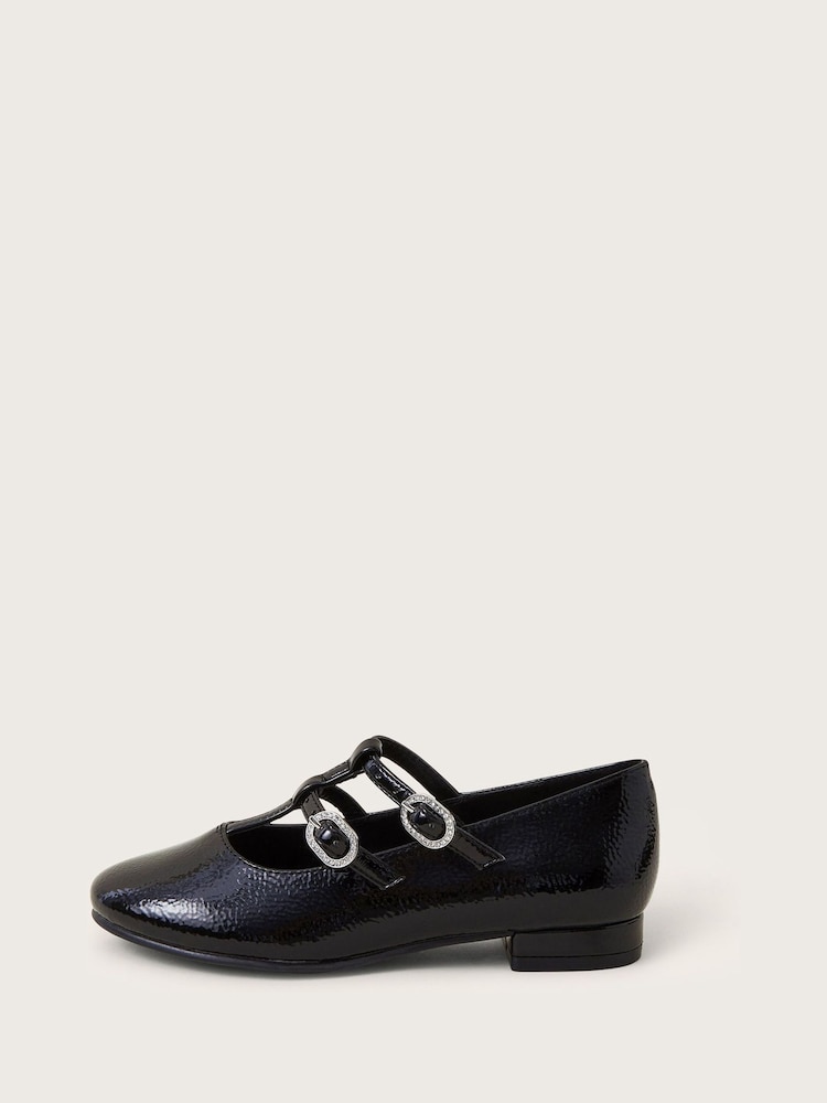 Monsoon Patent Two-Strap Ballerina Flats - Bild 2 von 3
