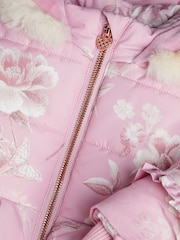 Monsoon Pink Baby Marcella Roses Coat - Image 3 of 3