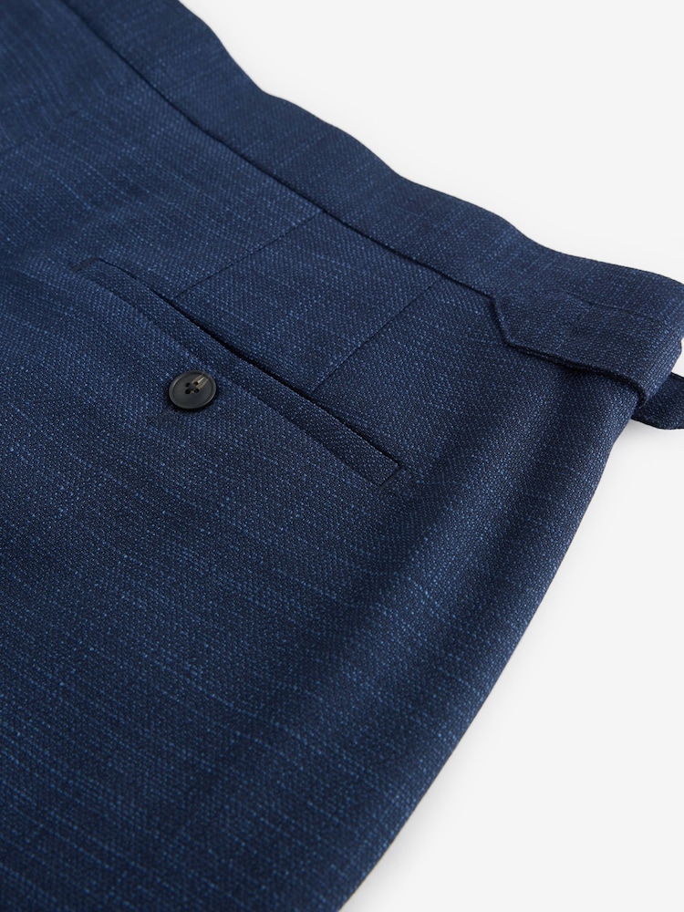 Bleu marine - Shorts texturés coupe slim avec ajustement latéral - Image 9 of 10
