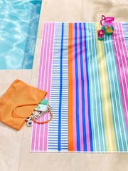 Multi 100% Cotton Double Sun Bed XXL Beach Towel - Image 3 of 4
