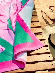 Green Tiger 100% Cotton Beach Towel - Image 2 of 4