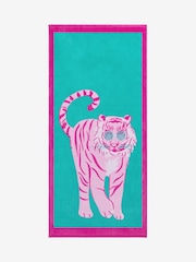 Green Tiger 100% Cotton Beach Towel - Image 3 of 4