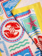 Multi Postcard 100% Cotton Beach Towel - Image 3 of 3