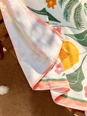 Pink Floral Palm XL 100% Cotton Beach Towel - Image 2 of 4