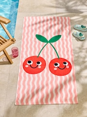 Cherry Kids 100% Cotton Beach Towel - Image 1 of 4