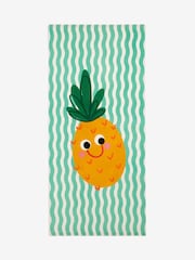 Green Pineapple Kids 100% Cotton Beach Towel - Image 3 of 4