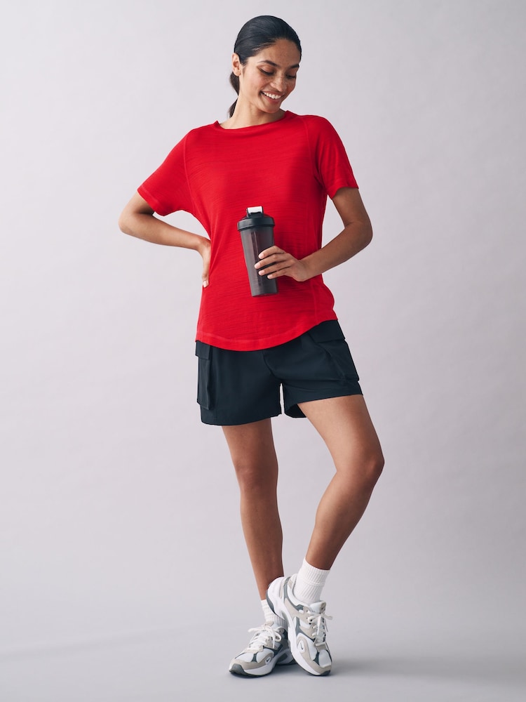 Red Crew Neck Lightweight Short Sleeve T-Shirt - Image 2 of 7