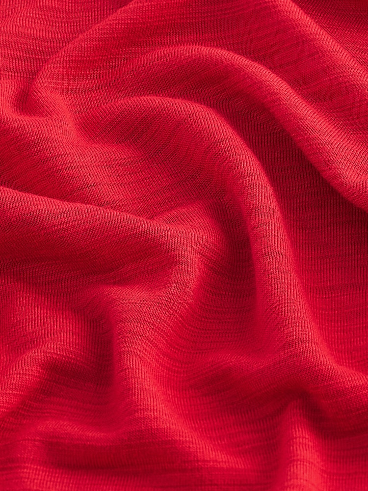Red Crew Neck Lightweight Short Sleeve T-Shirt - Image 7 of 7