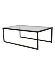 Libra Gilded Dark Bronze Deveraux Metal and Glass Coffee Table - Image 2 of 5