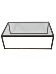Libra Gilded Dark Bronze Deveraux Metal and Glass Coffee Table - Image 3 of 5