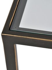 Libra Gilded Dark Bronze Deveraux Metal and Glass Coffee Table - Image 4 of 5