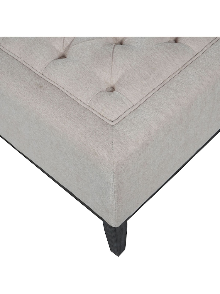 Libra Ivory Theodore Buttoned XL Ottoman - Image 6 of 6