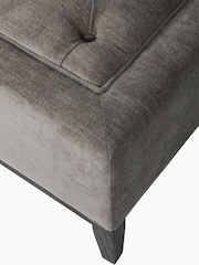 Libra Warm Grey Theodore Buttoned XL Ottoman - Image 4 of 5