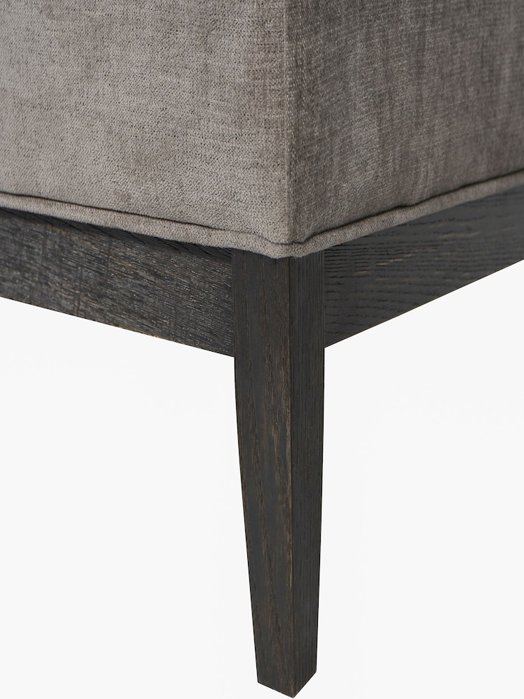 Libra Warm Grey Theodore Buttoned XL Ottoman - Image 5 of 5