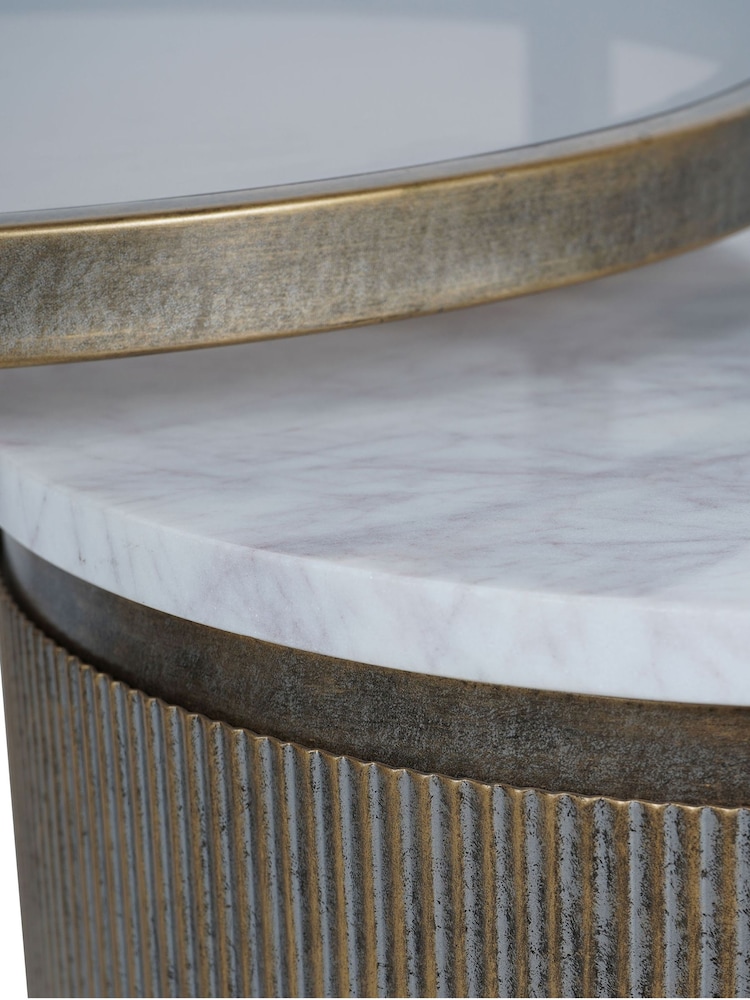 Libra Gold Belvedere Nesting Side Table - Image 6 of 6