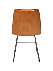 Libra Set of 2 Brown Robinson Leather Dining Chairs - Image 4 of 5