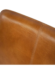 Libra Set of 2 Brown Robinson Leather Dining Chairs - Image 5 of 5