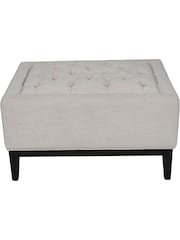 Libra Cream Theodore Buttoned Stool - Image 3 of 5