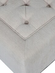 Libra Cream Theodore Buttoned Stool - Image 4 of 5