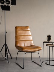 Libra Brown Arthur Leather Chair - Image 1 of 6