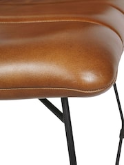 Libra Brown Arthur Leather Chair - Image 6 of 6