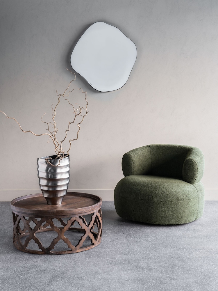 Libra Green Luna Occasional Boucle Chair - Image 2 of 3