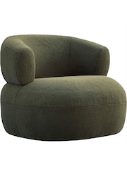 Libra Green Luna Occasional Boucle Chair - Image 3 of 3