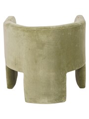 Libra Green Velvet Tri-Leg Chair - Image 5 of 6
