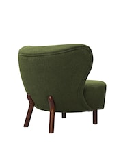 Libra Green Lewis Wingback Occasional Boucle Chair - Image 4 of 5