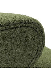 Libra Green Lewis Wingback Occasional Boucle Chair - Image 5 of 5