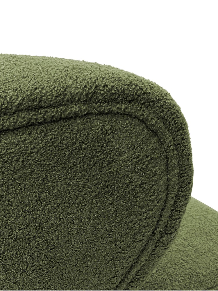 Libra Green Lewis Wingback Occasional Boucle Chair - Image 5 of 5