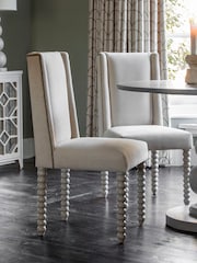 Libra Natural Barnabus Upholstered Dining Chair - Image 1 of 6