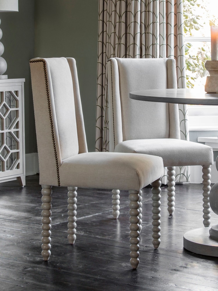 Libra Natural Barnabus Upholstered Dining Chair - Image 1 of 6