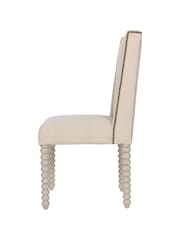 Libra Natural Barnabus Upholstered Dining Chair - Image 3 of 6