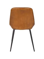 Libra Set of 2 Brown Pembroke Leather Dining Chairs - Image 5 of 5