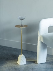 Libra Antique Brass Rock Cocktail Table - Image 1 of 5