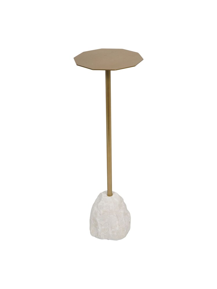 Libra Antique Brass Rock Cocktail Table - Image 2 of 5