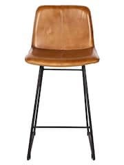 Libra Brown Robinson Leather Bar Stools Set of 2 - Image 3 of 6