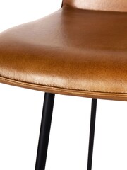 Libra Brown Robinson Leather Bar Stools Set of 2 - Image 6 of 6