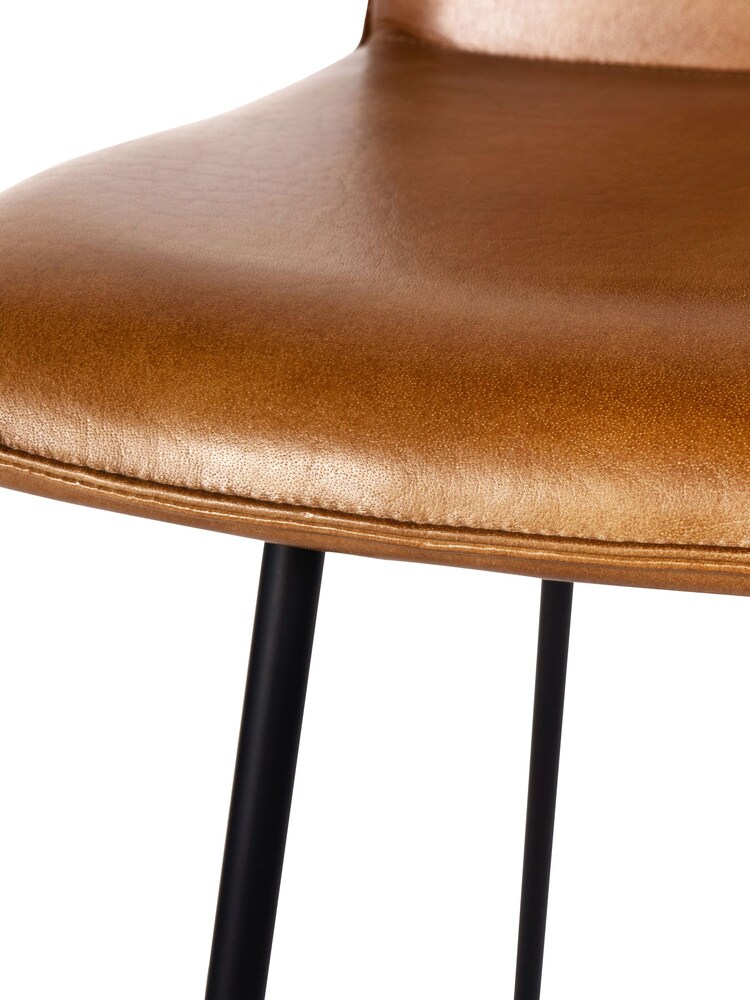 Libra Brown Robinson Leather Bar Stools Set of 2 - Image 6 of 6