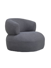 Libra Grey Luna Occasional Boucle Chair - Image 2 of 5