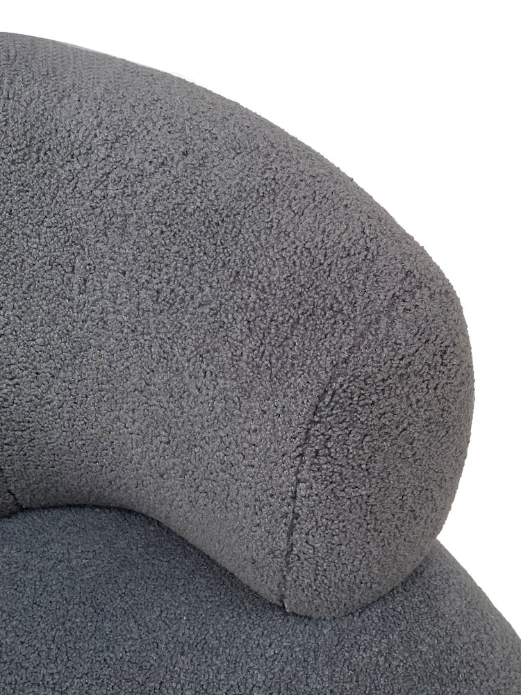 Libra Grey Luna Occasional Boucle Chair - Image 5 of 5